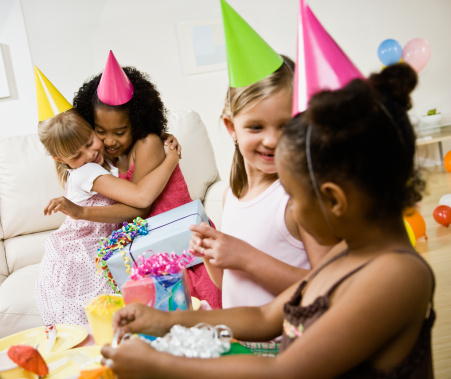 Kids at a birthday party