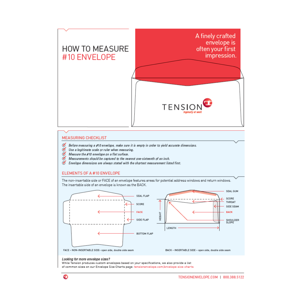 How to Measure a #10 Envelope