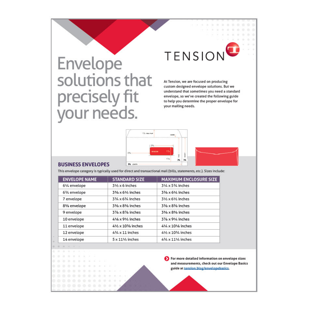 Envelope Size Guide