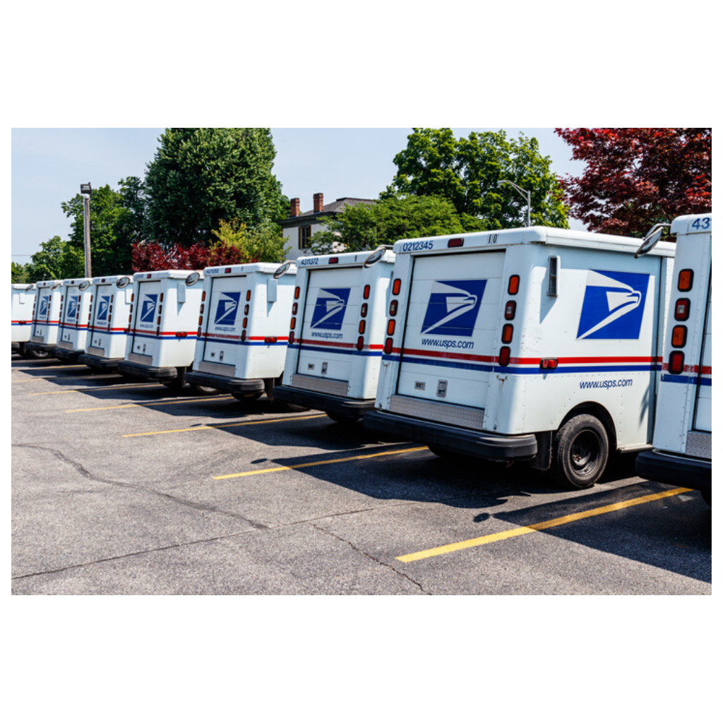 USPS trucks