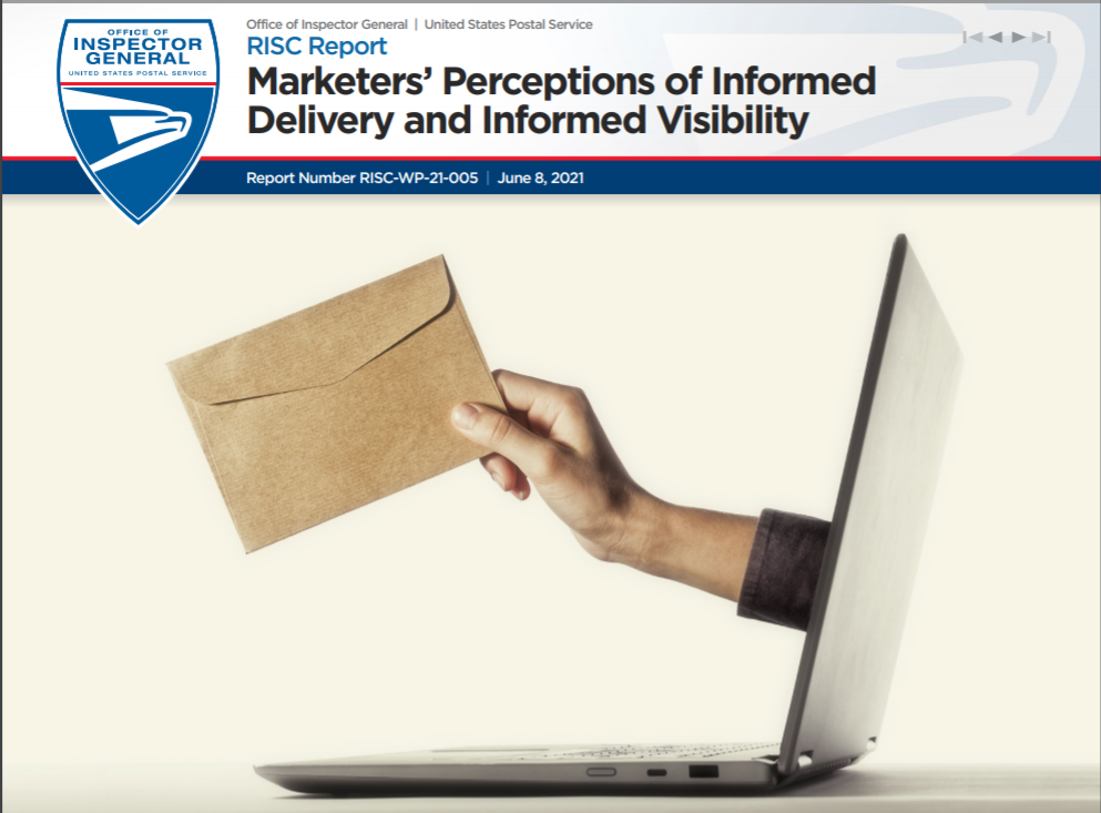 OIG Report Marketers’ Perceptions of Informed Delivery and Informed Visibility