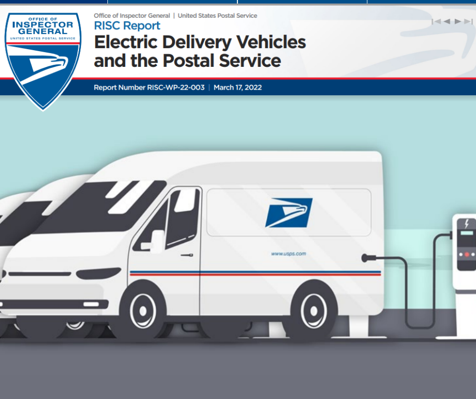 Electric Delivery Vehicles and the Postal Service